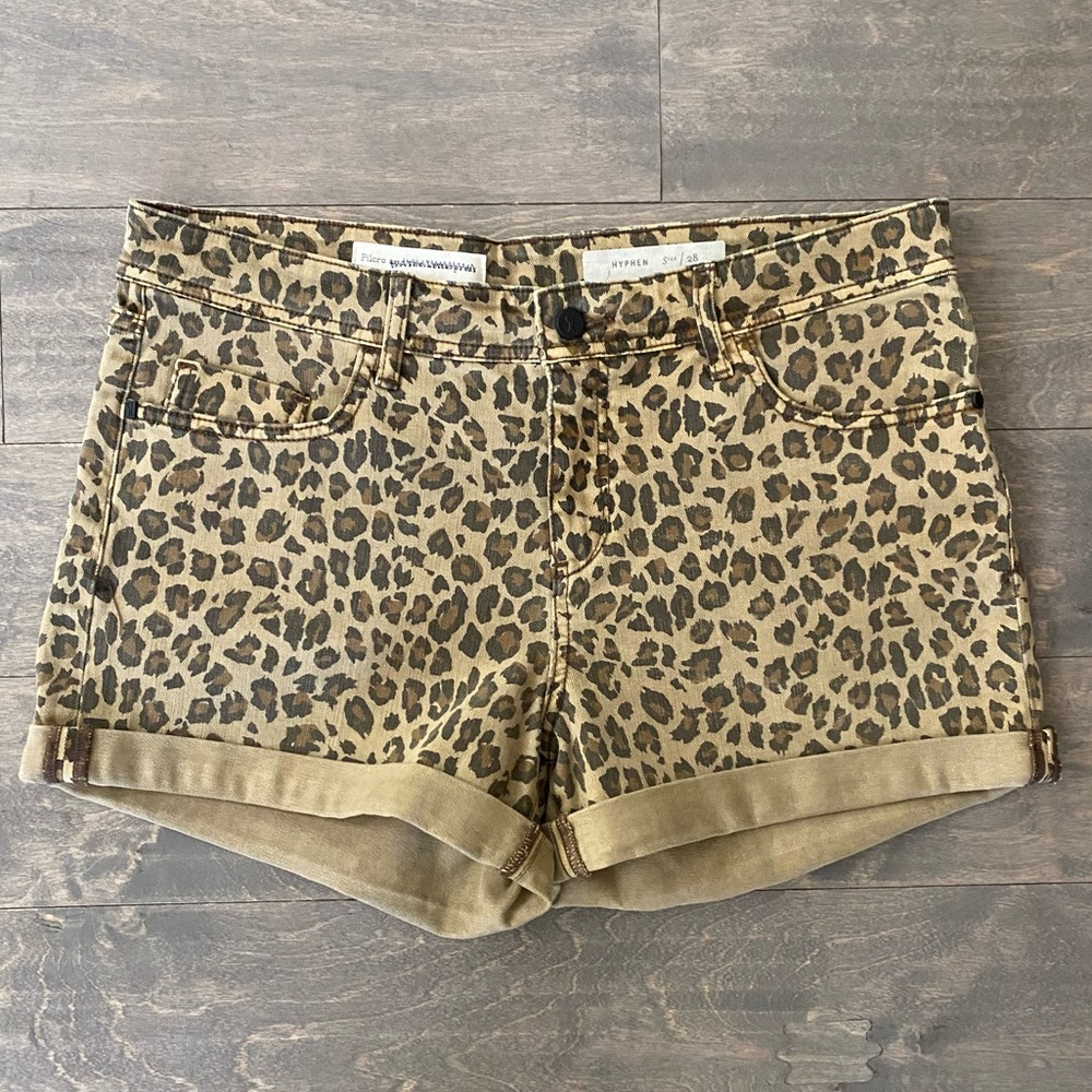 Pilcro and the Letterpress Leopard Print Jean Shorts